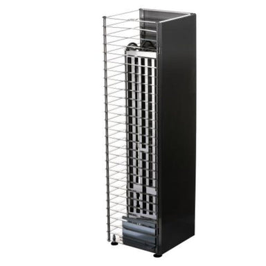 A CLIFF sauna heater requires a minimum distance of 4" from the wall