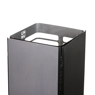 Thanks to the placement of the HUUM Reflect S reflector panel for STEEL series sauna heaters on the heater