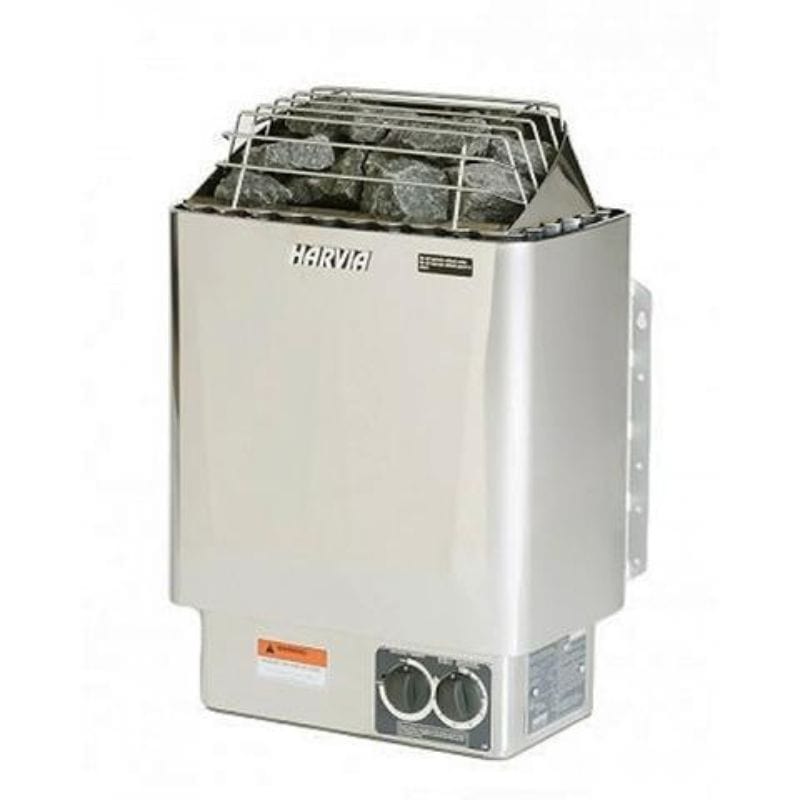 The Harvia 6kW KIP60B is a traditional wall-mounted sauna heater with a convenient and economical built-in control panel.