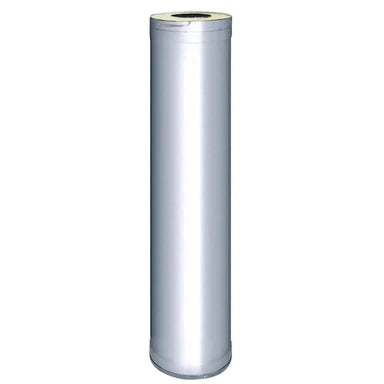 This chimney extension is made of classic stainless steel and can be installed both indoor and out.