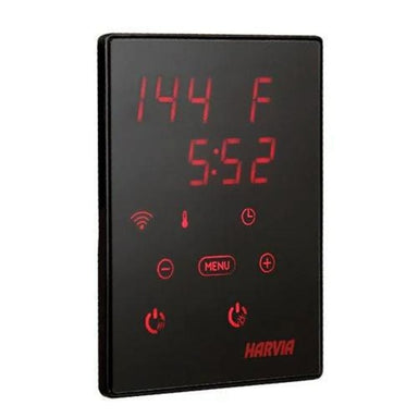 Harvia Xenio CX30C is a sauna heater control unit with a touch control panel compatible with Virta Combi single phase sauna heaters.