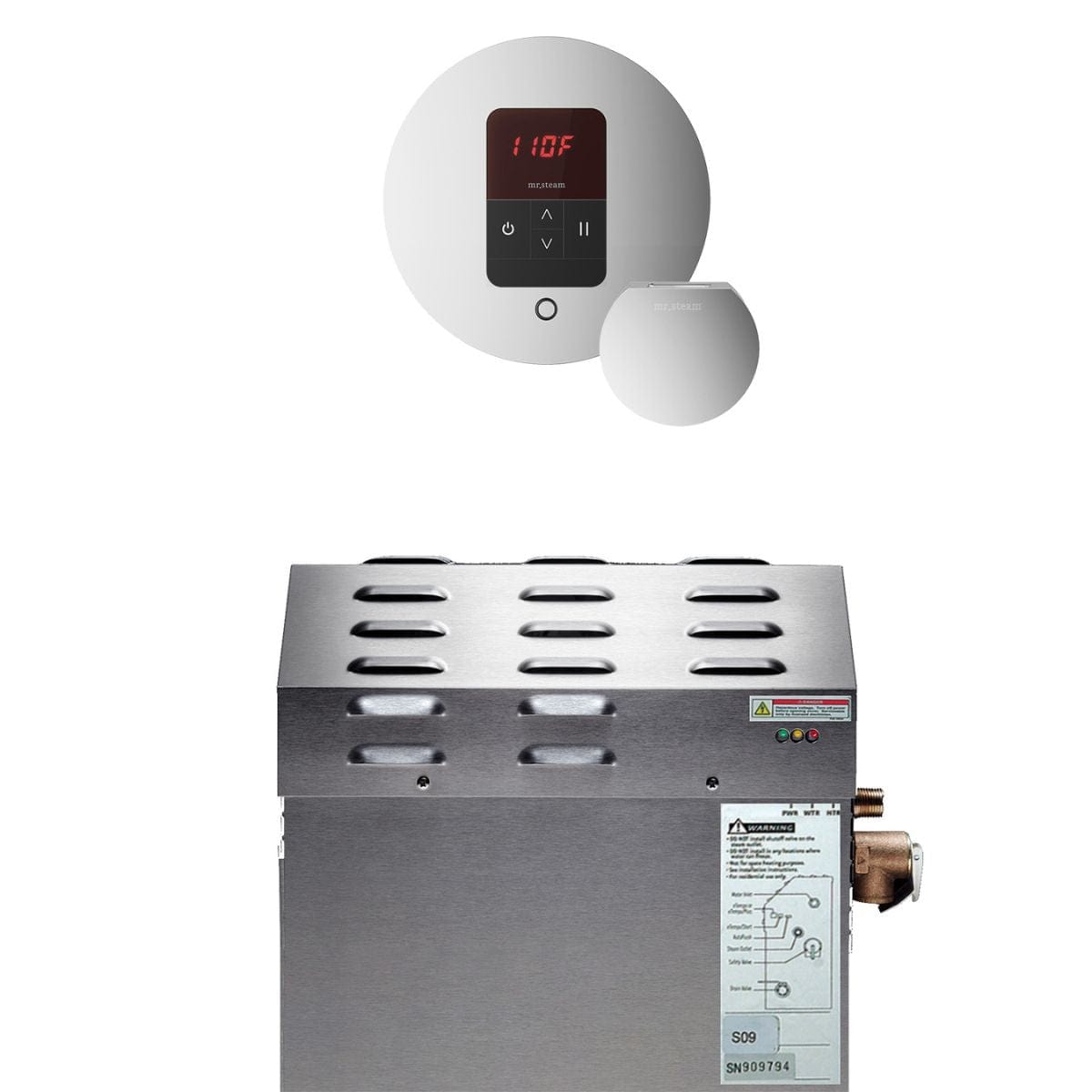 Mr. Steam MS 5kW Steam Shower Generator Package with iTempo Control in Polished Chrome