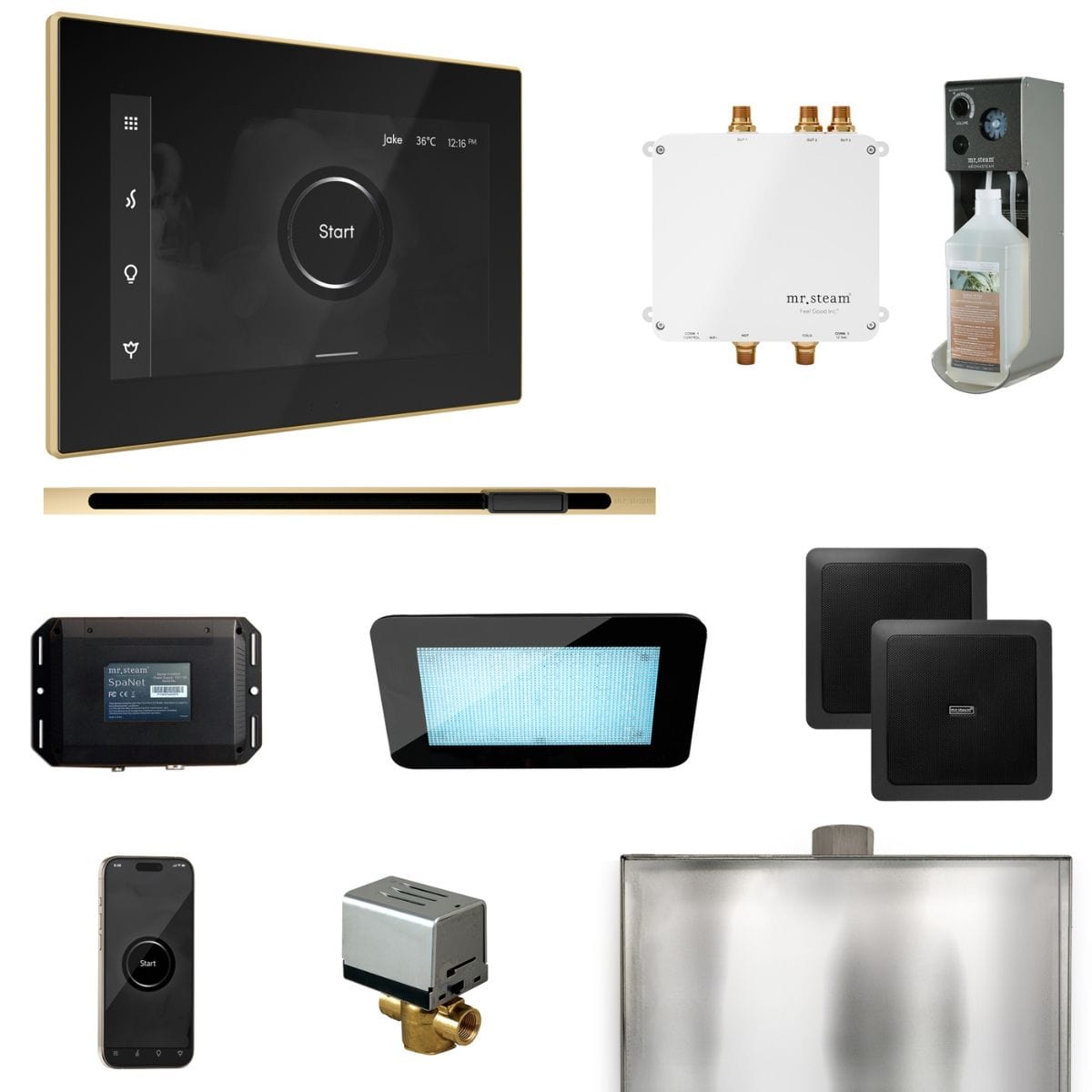 Package includes the AromaSteam System which directly infuses specially formulated aroma fragrances into the steam line