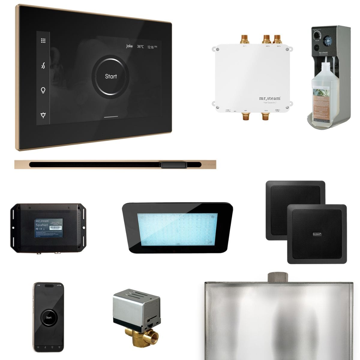 The new MrSteam Bliss Package introduces the SpaH2O digital shower valve system