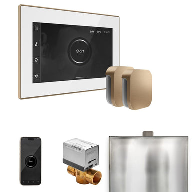 Mounts nearly flush on the wall of your shower