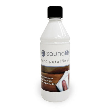 SaunaLife Sauna Paraffin Oil is formulated to beautify and nourish the wooden surfaces of your sauna.