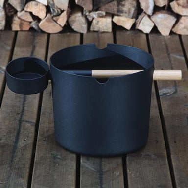 Featuring the SaunaLife Aluminum 1-Gallon Sauna Bucket Set with Wood Ladle and Thermometer