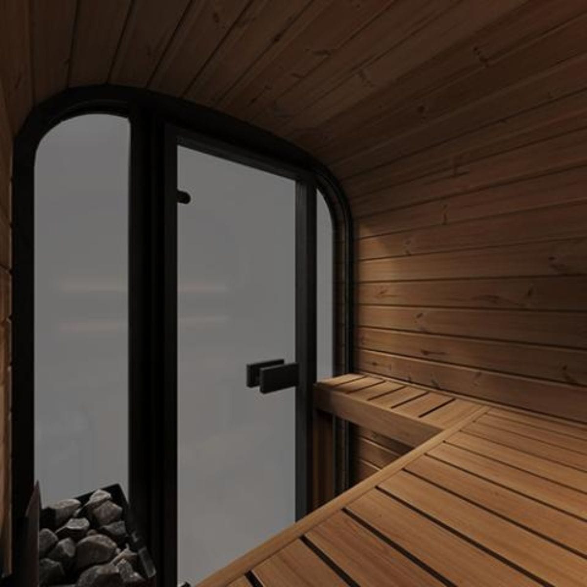 Enjoy the unsurpassed luxury of the SaunaLife Cube-Series Model CL3G Outdoor Home Sauna Kit.
