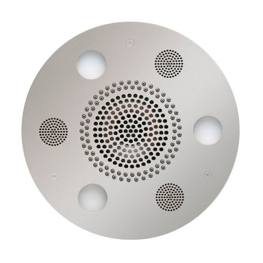 The sleek all-in-one Serenity Light, Sound, Rainhead delivers chromatherapy, sound therapy and a gentle falling water sensation for a truly soothing shower experience.