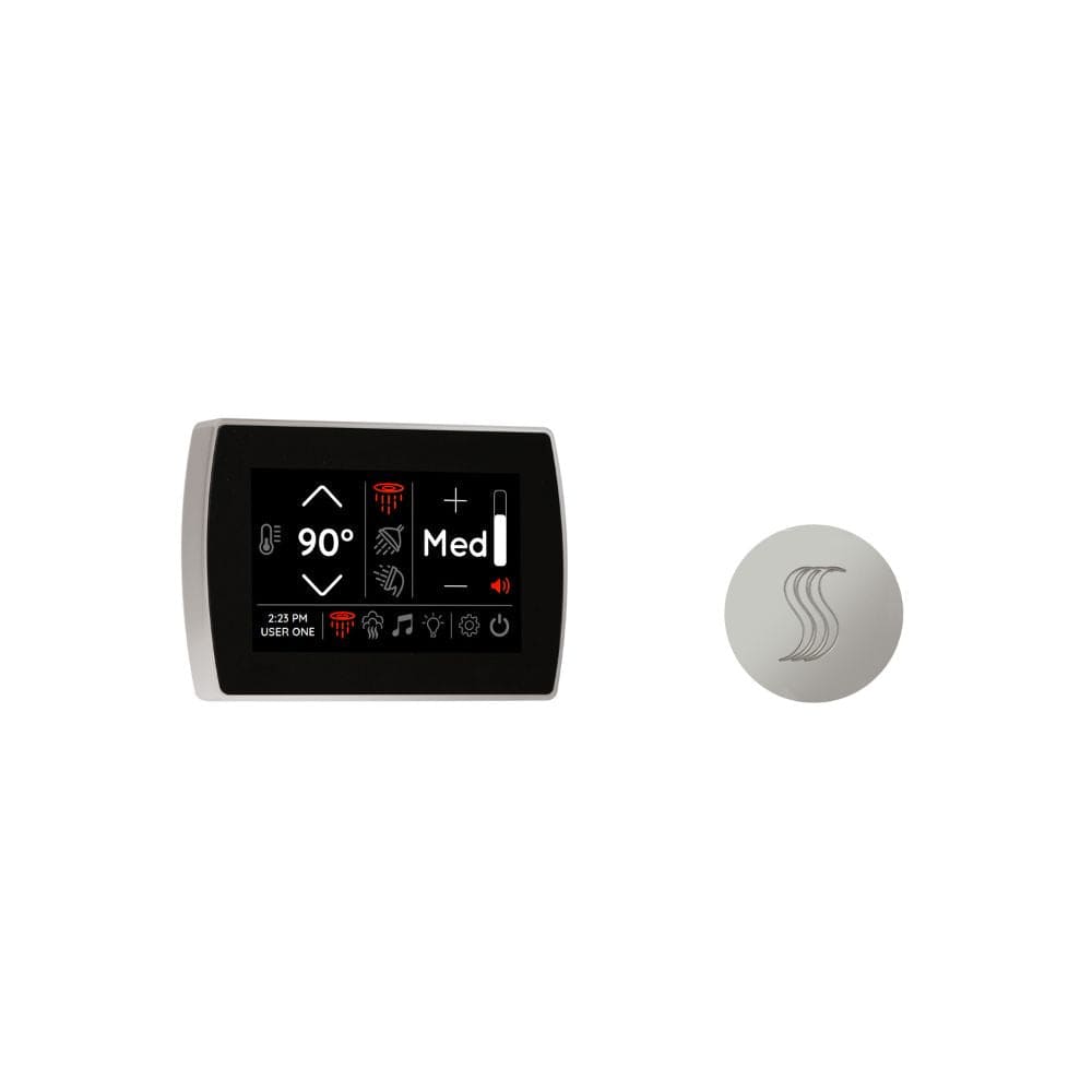 Enhance your shower with the ThermaSol SignaTouch Control and Steam Head Kit Round.