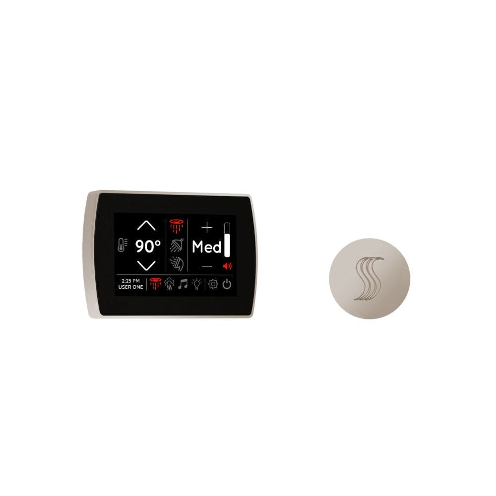 Enhance your shower with the ThermaSol SignaTouch Control and Steam Head Kit Round.