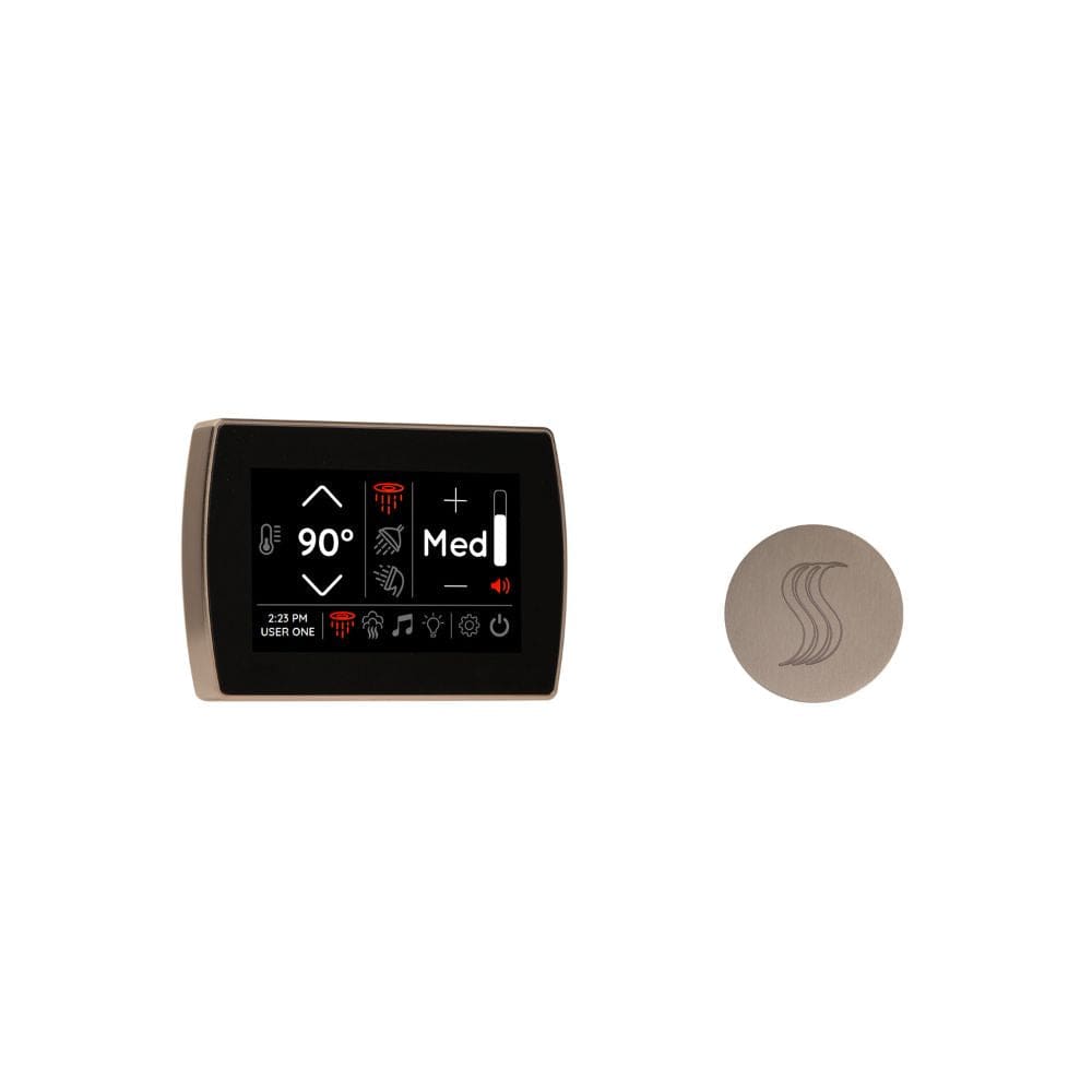 Enhance your shower with the ThermaSol SignaTouch Control and Steam Head Kit Round.