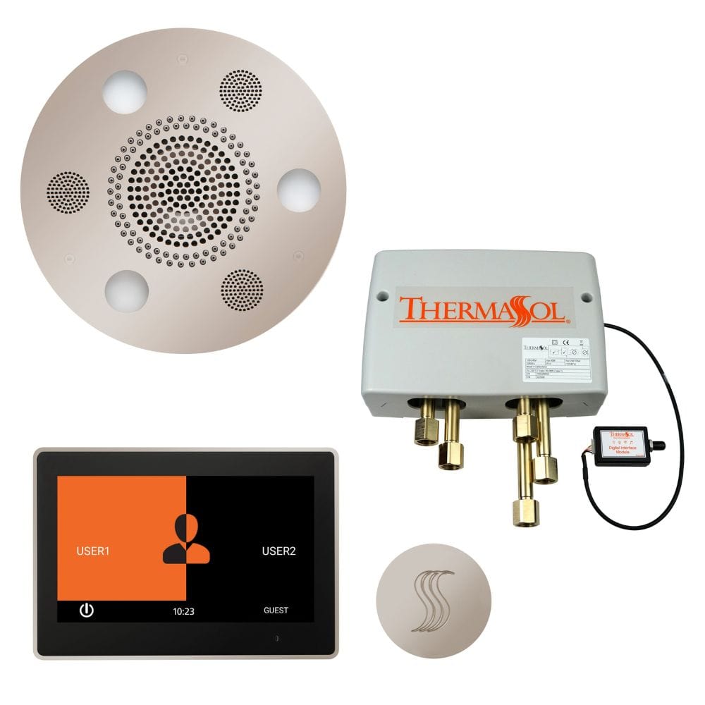 ThermaSol integrates technology into water, steam, lighting, and music to give you a true multi-sensory luxury shower experience.