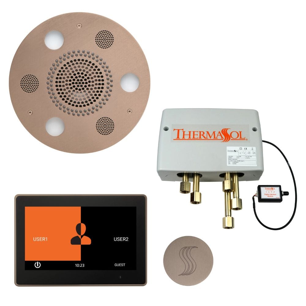 ThermaSol integrates technology into water, steam, lighting, and music to give you a true multi-sensory luxury shower experience.