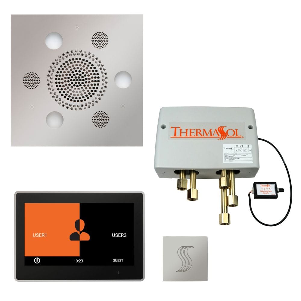ThermaSol integrates technology into water, steam, lighting, and music to give you a true multi-sensory luxury shower experience.