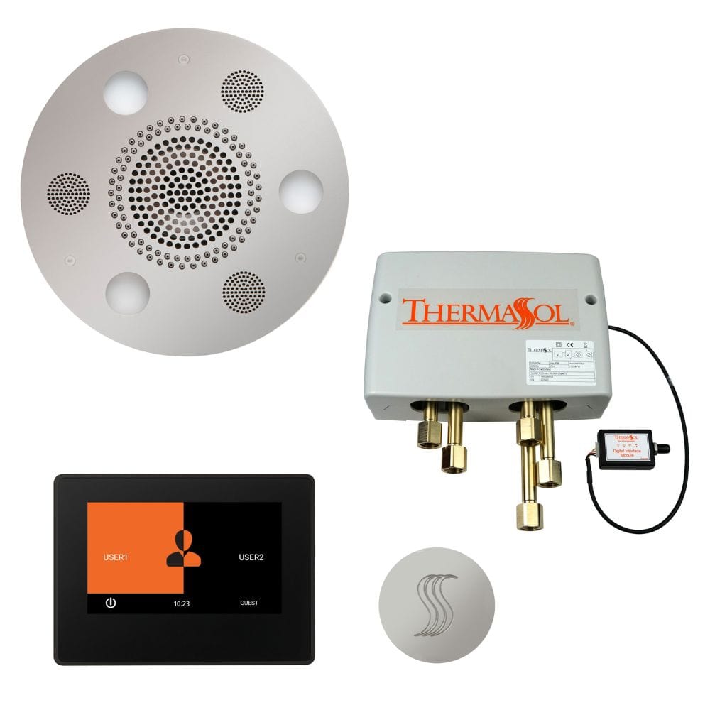 ThermaSol integrates technology into water, steam, lighting, and music to give you a true multi-sensory luxury shower experience.