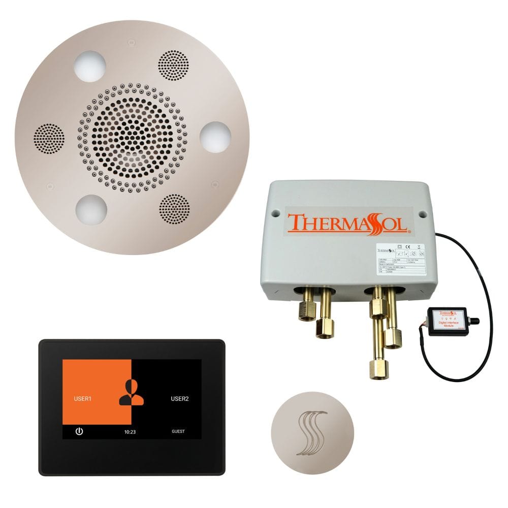 ThermaSol integrates technology into water, steam, lighting, and music to give you a true multi-sensory luxury shower experience.
