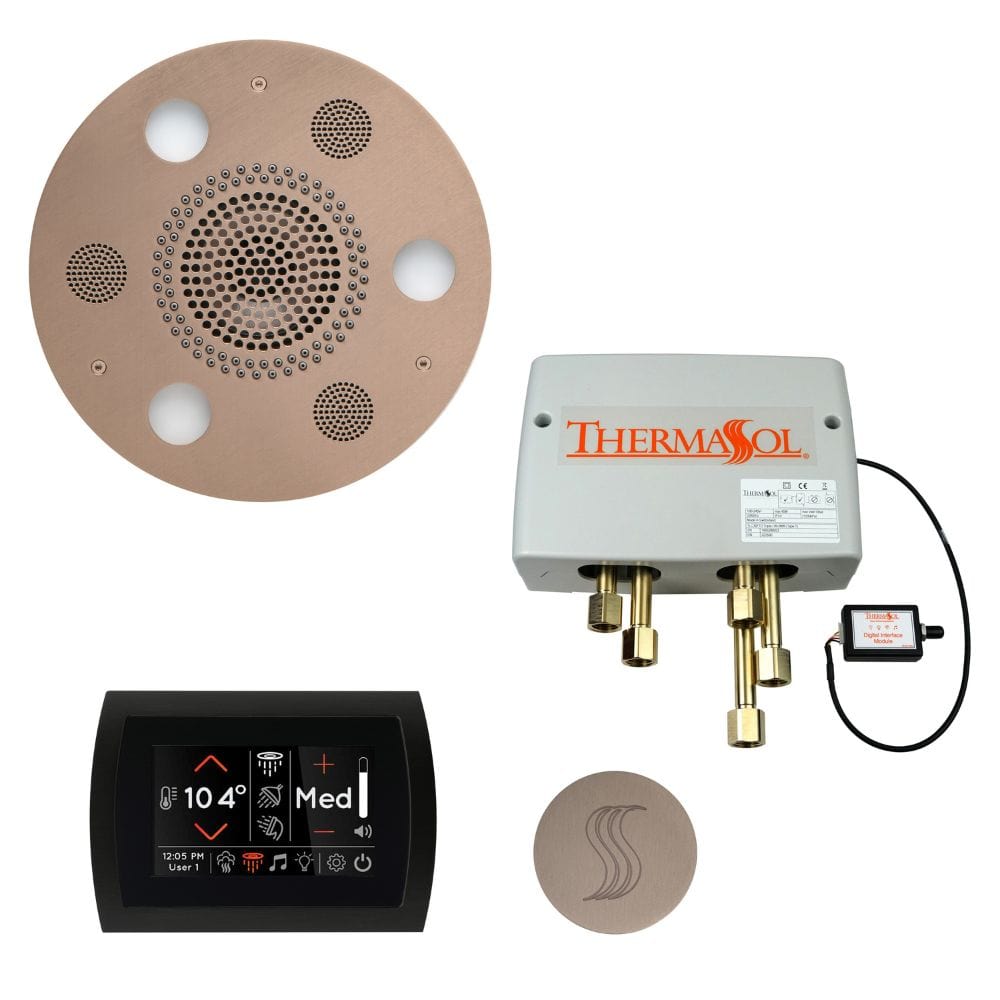 ThermaSol integrates technology into water, steam, lighting, and music to give you a true multi-sensory luxury shower experience.