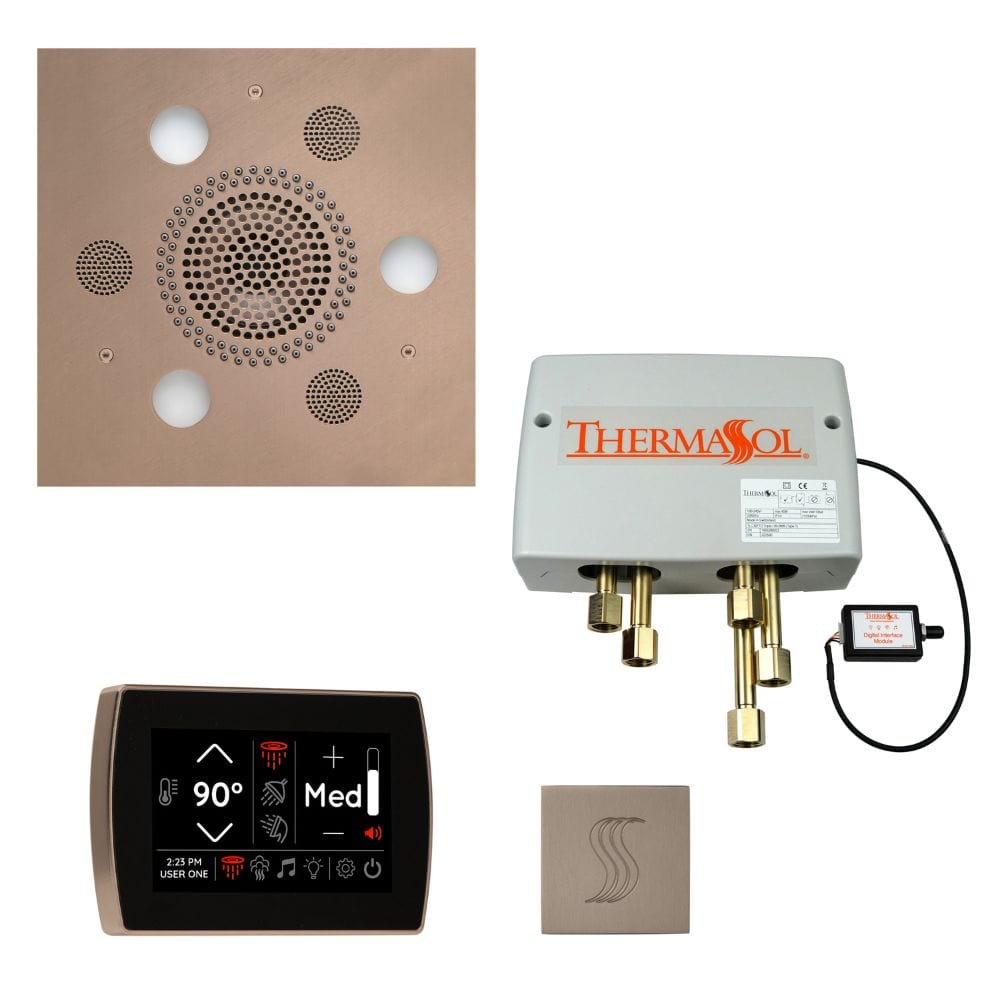 ThermaSol integrates technology into water, steam, lighting, and music to give you a true multi-sensory luxury shower experience.