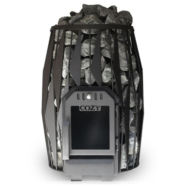 Enjoy the rustic charm and efficient steam of the Cozy Heat OG sauna heater!