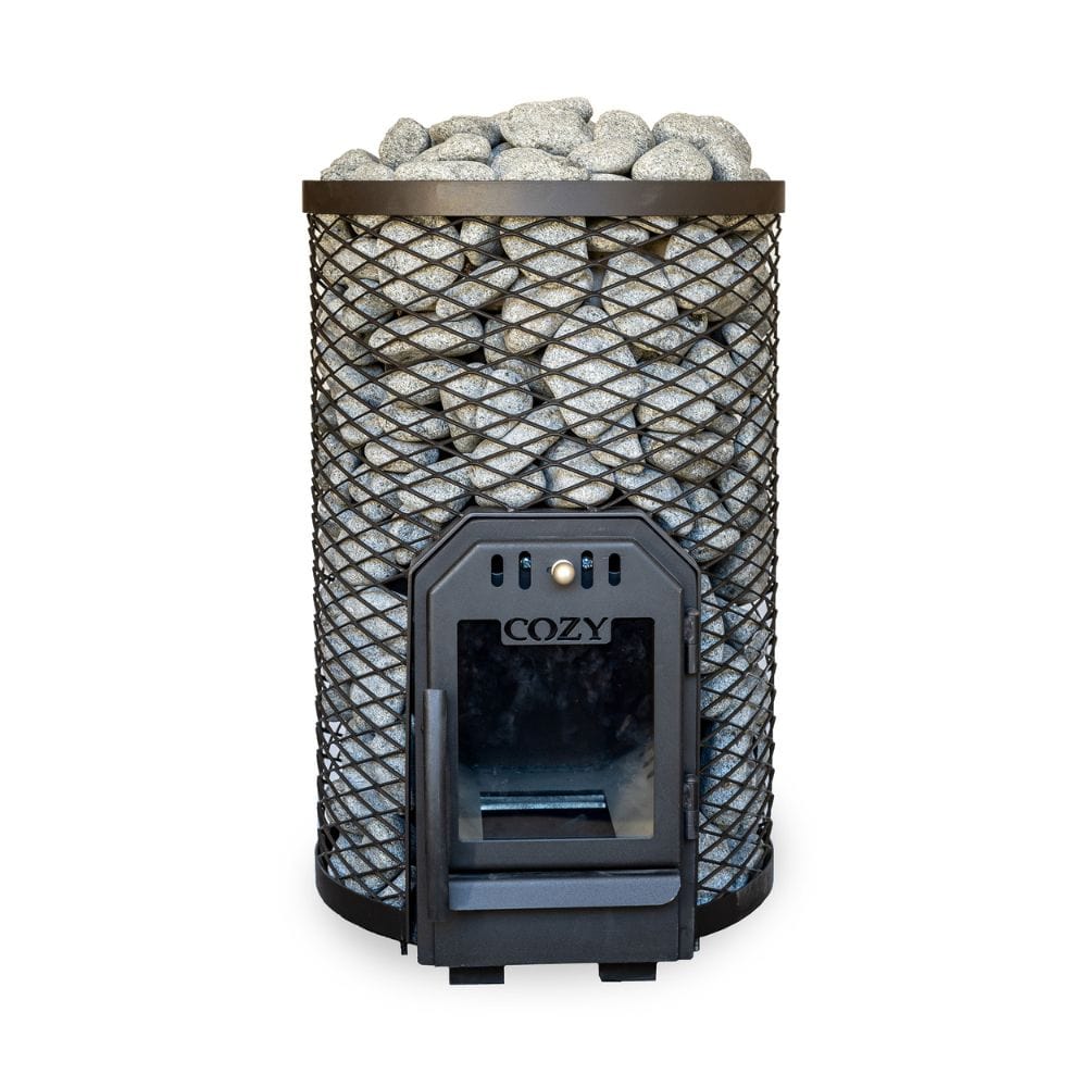 Enjoy the rustic charm and efficient steam of the Cozy Heat O sauna heater!  Features