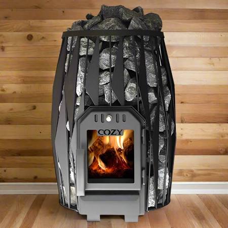 Cosy wood-burning sauna heater