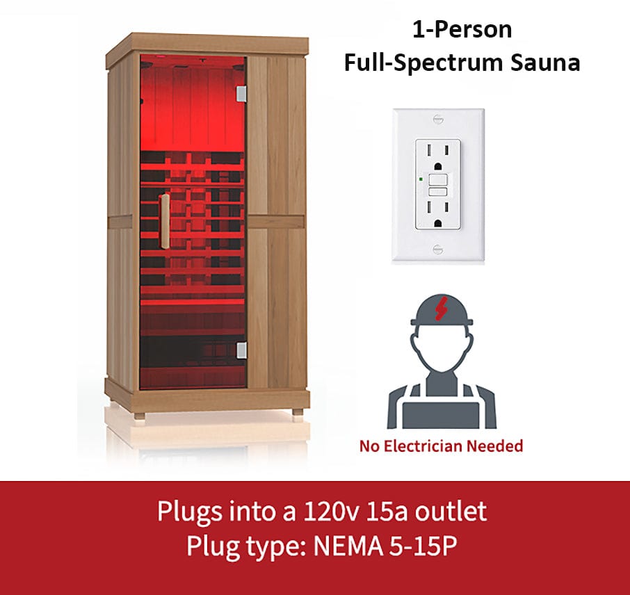 Finnmark 1-Person Full-Spectrum Home Infrared Sauna FD-1