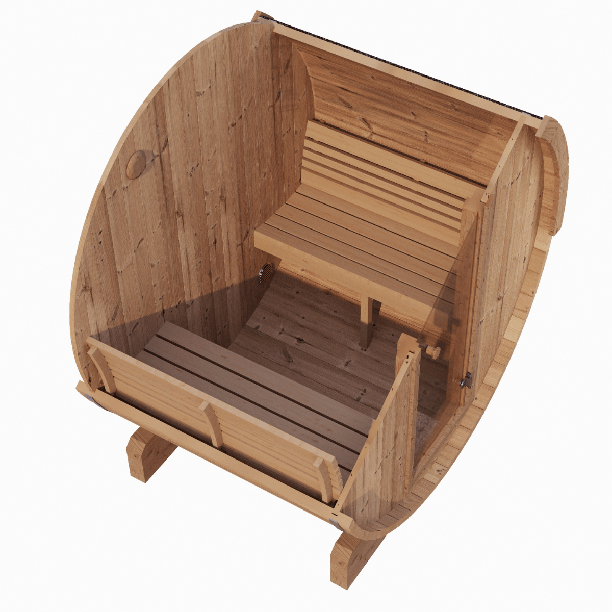 SaunaLife Model E6 3-person Outdoor Barrel Sauna