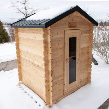 The Dundalk Leisurecraft CT Granby Cabin Sauna is built from high-quality Eastern white cedar.