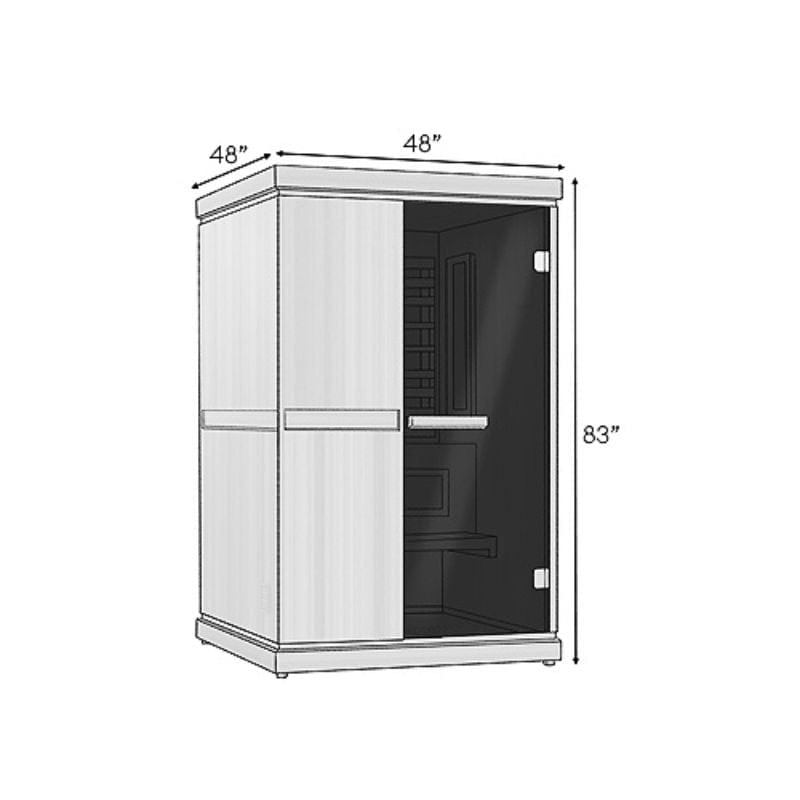 Finnmark 2-Person Trinity Infra-Steam Sauna sketch layout