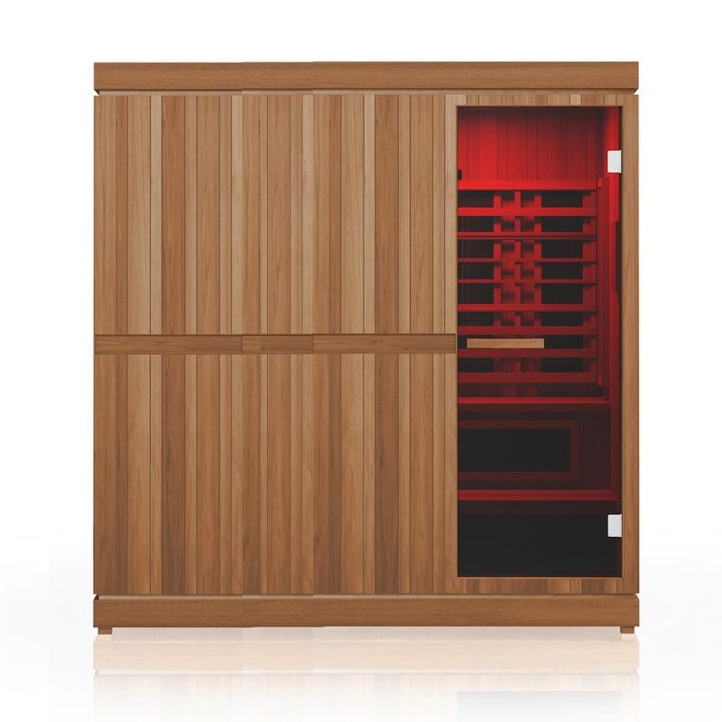 Finnmark 4-Person Trinity XL Infrared Sauna front view red