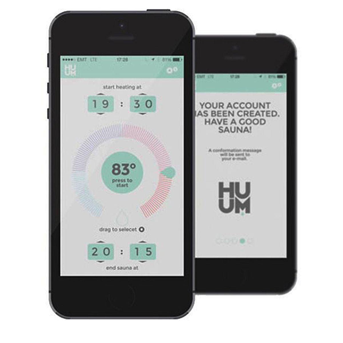 Use the HUUM Wi-Fi app from anywhere so that your sauna is preheated to the perfect temperature when you arrive.