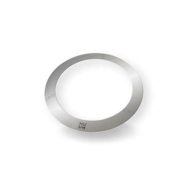 Made of stainless steel and it covers up the wooden edges around the heater