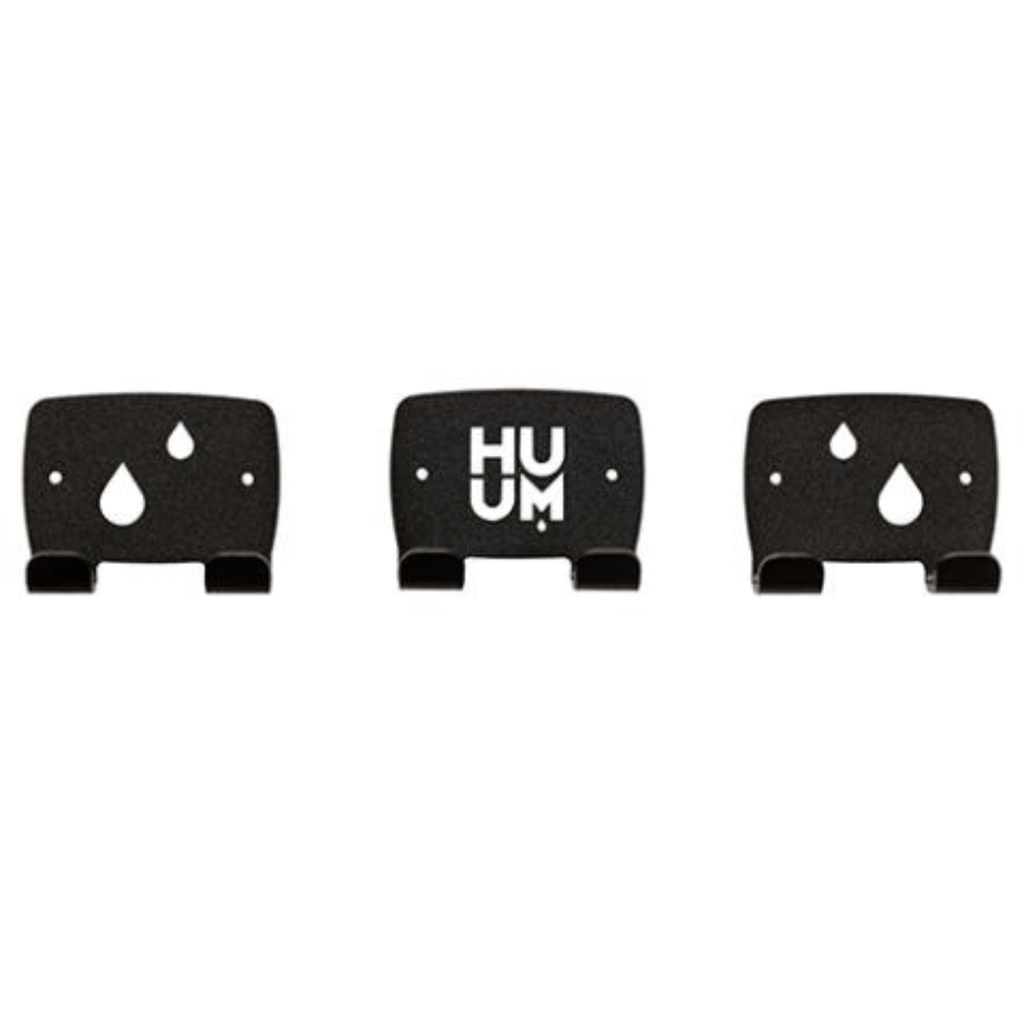 The OVO Design Towel Hook Set by HUUM comes with three metal hooks that are powder-coated in black