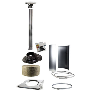 The Harvia Chimney Tilted Accessory Kit is a complete solution for installing a sauna room chimney