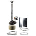 The Harvia Chimney Tilted Accessory Kit is a complete solution for installing a sauna room chimney