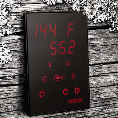 The Harvia Xenio CX30C-U1-XW is a touch control panel with Wi-Fi connectivity