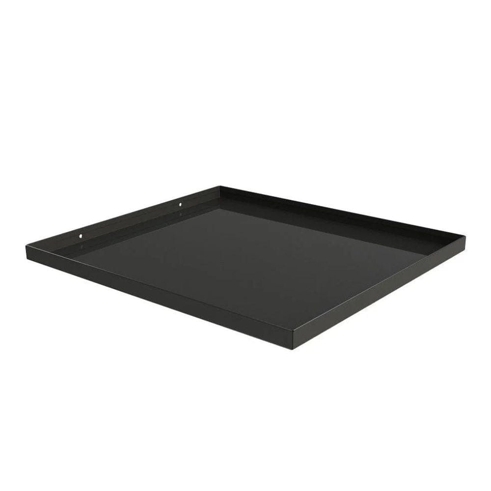 Harvia drip tray for floor-standing heaters in a sleek black color.