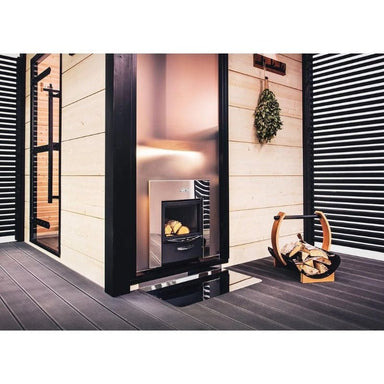 The Harvia Legend 300 Duo fire chamber has an innovative grate structure that separates the combustion air. 