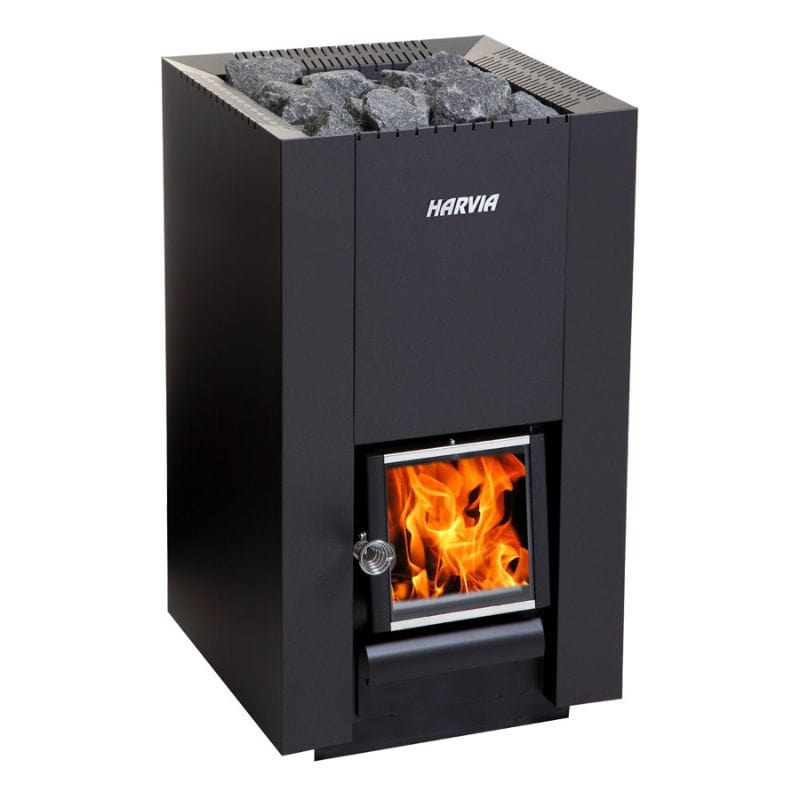 The Harvia Linear 22 wood-burning sauna stove is a classic design made for medium sized saunas from 283 to 706 cubic feet. The sauna atmosphere you crave is met with a warming glow from the cast iron glass door amplifying those relaxation feelings.