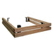 The wood design brings a touch of softness to the black steel exterior of the heater.