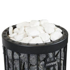 2"- 4" (5-10 cm) white decorative stones Can be used with all Harvia heater models