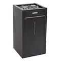 Harvia Virta Combi HL110SA, a versatile combination of a 10.5kW electric sauna heater and a steamer, is available in both single and 3 phase and is engineered to power sauna rooms up to 635 cubic feet (CF).