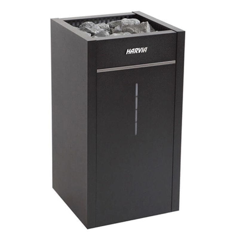 Harvia Virta Combi HL8U1SA, a versatile combination of an 8kW electric sauna heater and a steamer, is engineered to power sauna rooms up to 431 cubic feet (CF).