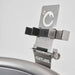 Metallic device with 'ICETUBS' branding on a light gray background