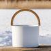 KOLO’s Bucket 2 is a 1.5-gallon aluminum sauna bucket featuring a pure, elegant, and authentic Scandinavian design and a strong bamboo bentwood handle.