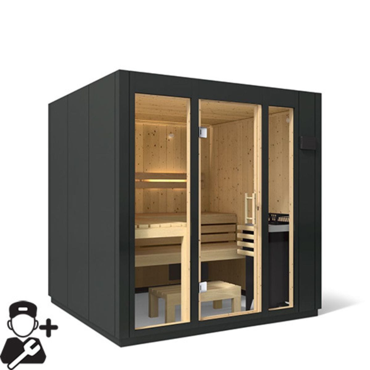 Dual thermostatic control for a safe, consistent, and repeatable sauna session