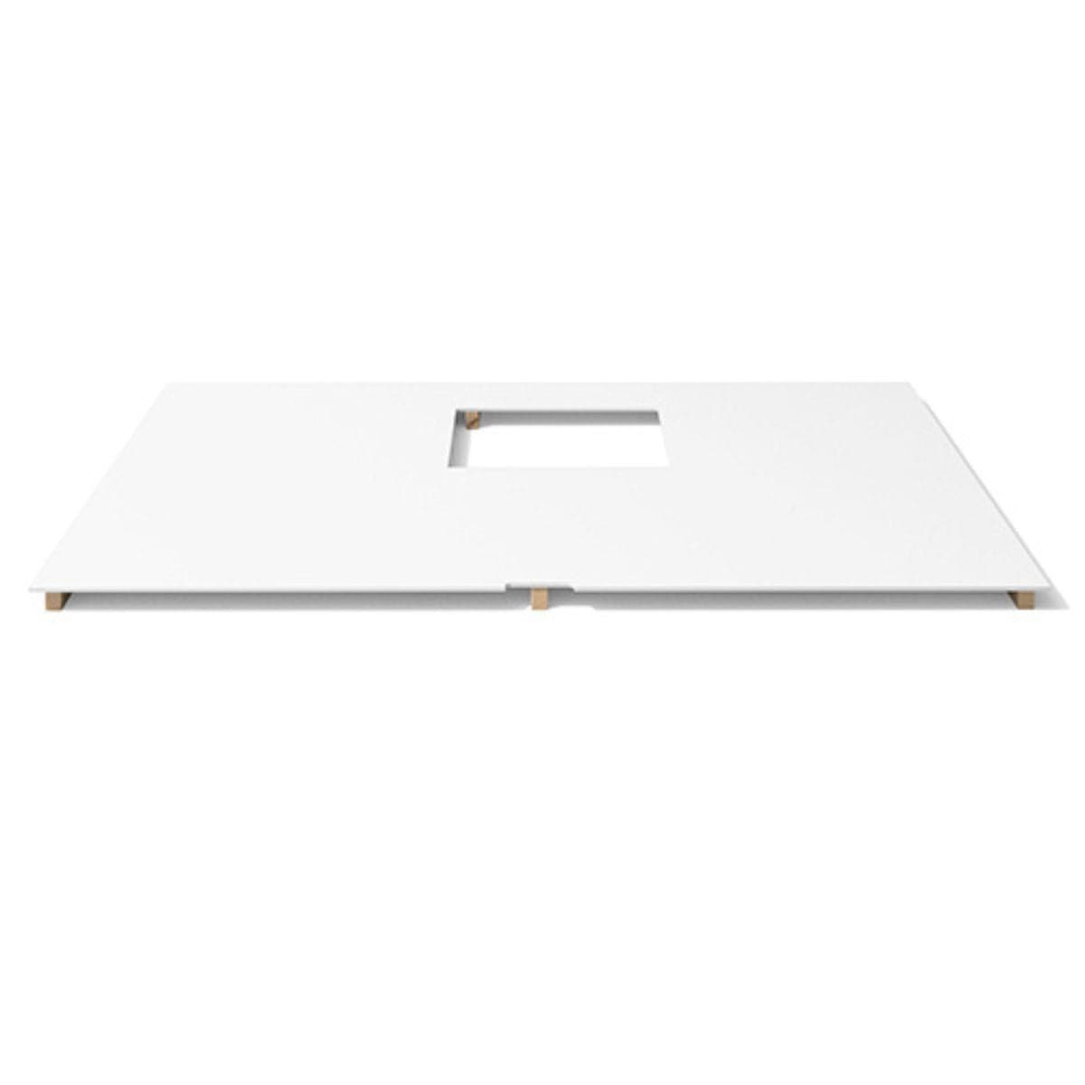 White particleboard overlay for a clean, attractive aesthetic