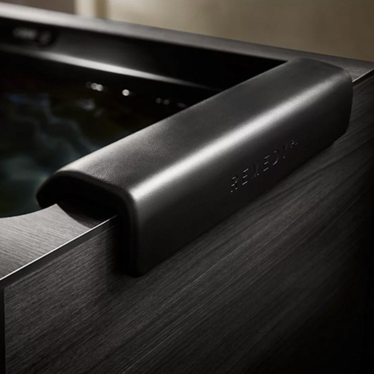 Relax against the cushioned waterproof headrest