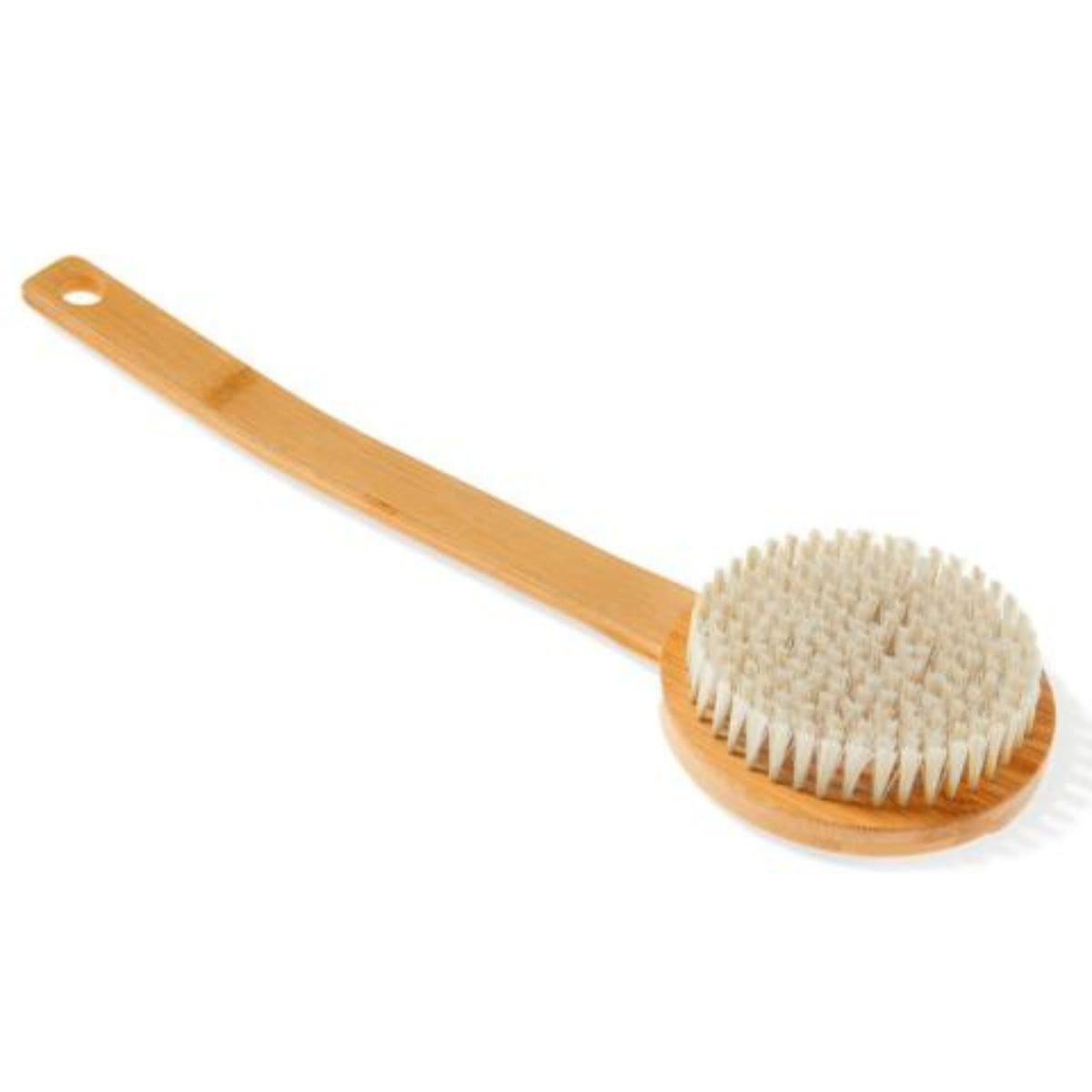 The KOLO Bambu Bath Brush 2 is a thoughtfully designed sauna brush with a long bamboo handle that lets you exfoliate hard-to-reach areas